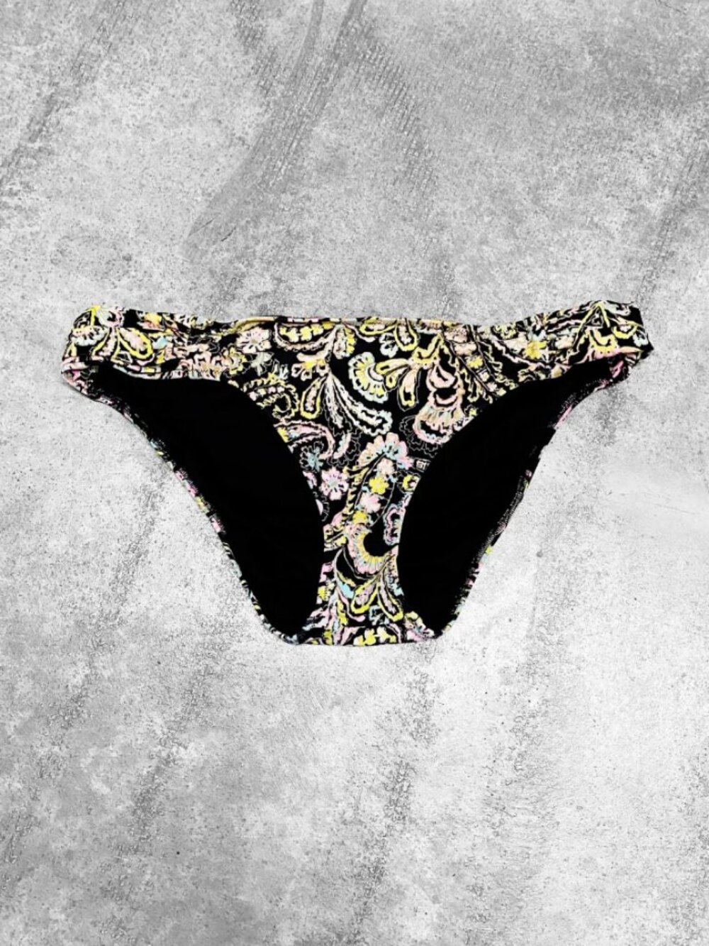 00s 2010s Paisley Floral Hippie Victoria's Secret Swimsuit Bottoms Sz M